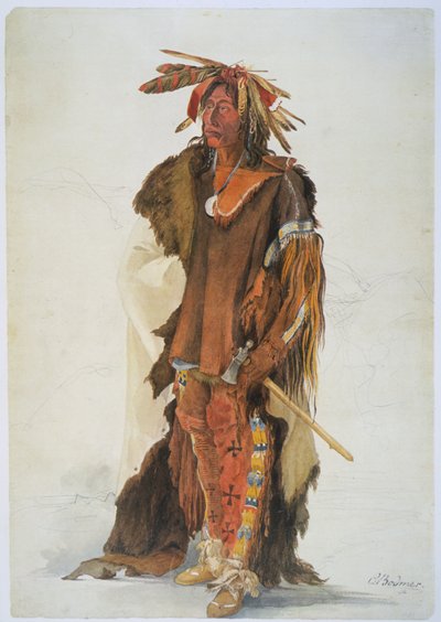 Wahk-ta-Ge-Li, ein Sioux-Krieger von Karl Bodmer